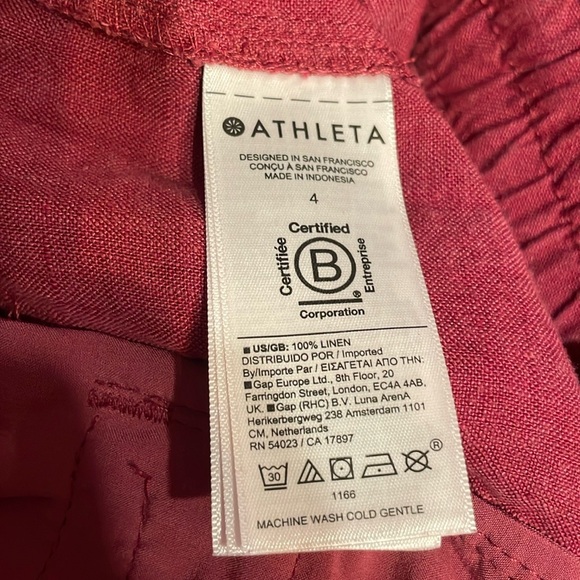 Athleta Coffeeberry Retreat Linen Drawstring Jogger Pant - Picture 8 of 8